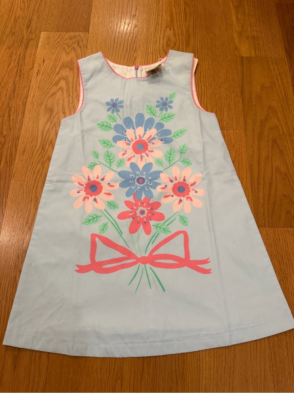 The Beaufort Bonnet Company  Light Blue Floral Bow Print Girls' Dress